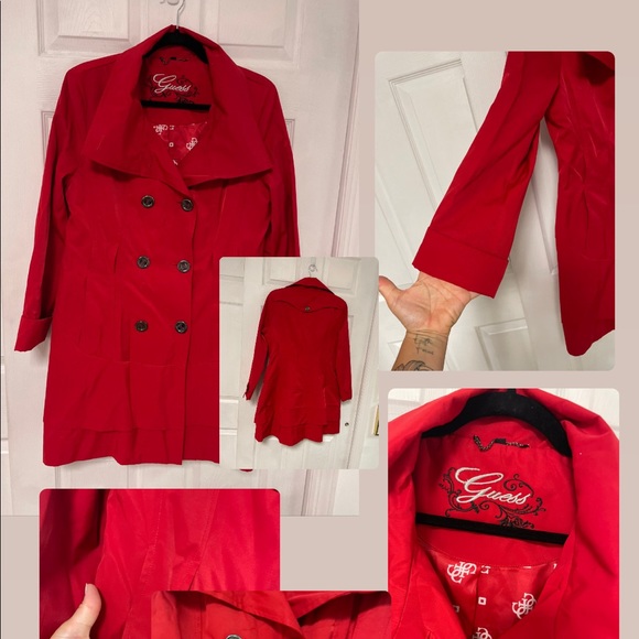 Red GUESS womens coat - Picture 1 of 2